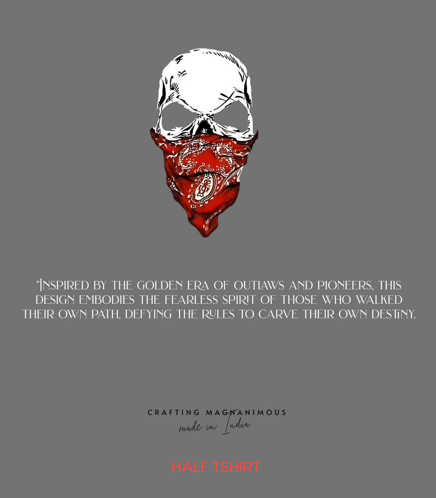 Outlaw Spirit – Bandana Skull | Regular Fit ♤ Coffee brown shade