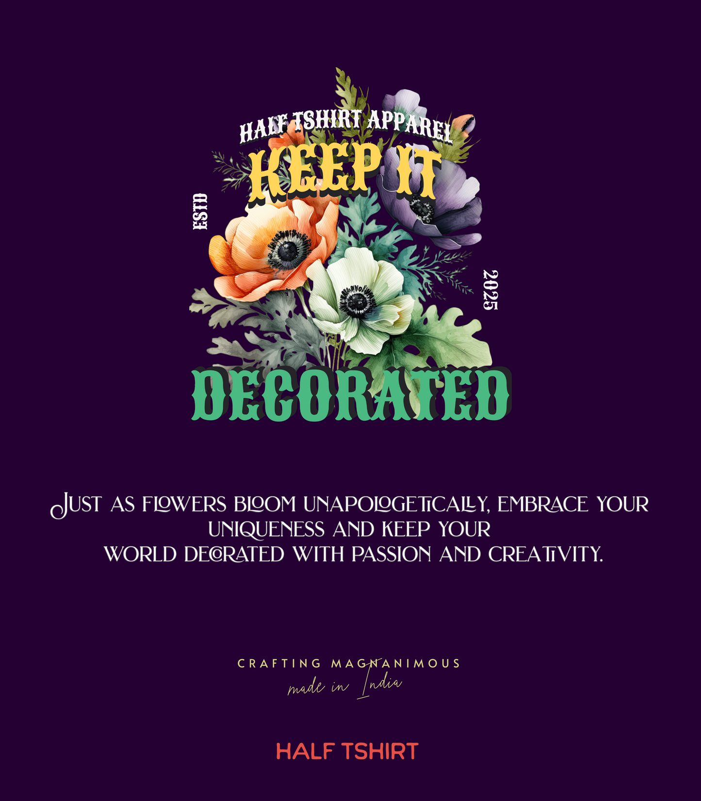 Keep It Decorated | Regular Fit tee ☆ Purple tint