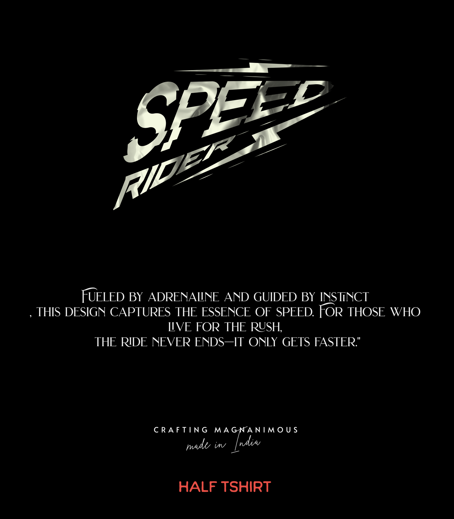 Speed Rider – Velocity Unleashed | Regular Fit, Black