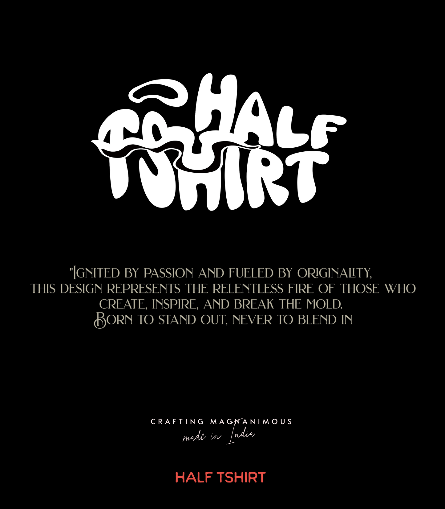 Half TShirt - The blazing identity | Regular Fit tee