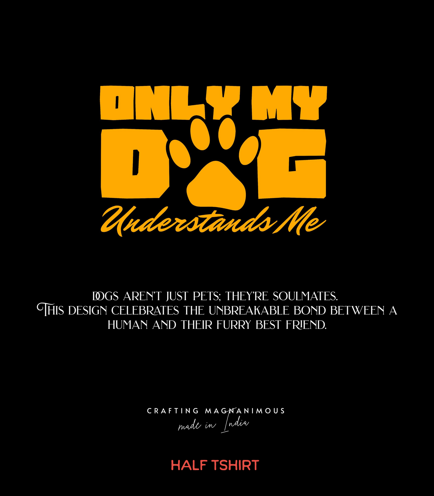 Only My Dog Understands Me | Regular Fit ♤ Black shade