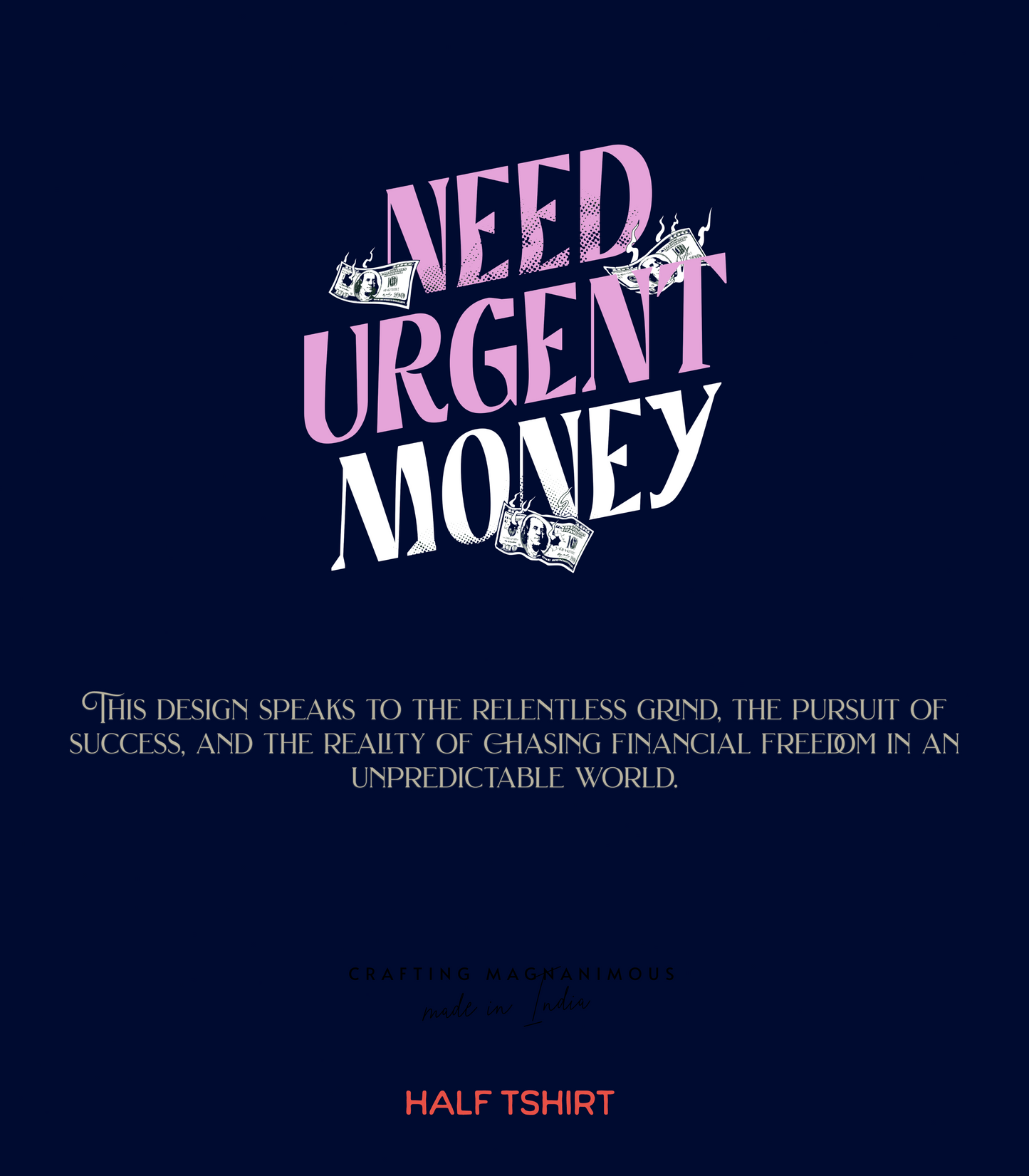 Need Urgent Money | Regular Fit ♡ Navy blue