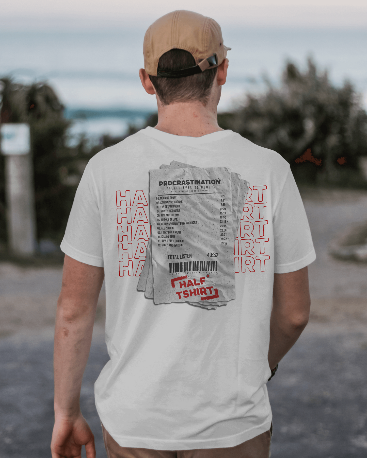 Procrastination – The Ultimate Playlist T-Shirt | Regular fit (Printed both sides)