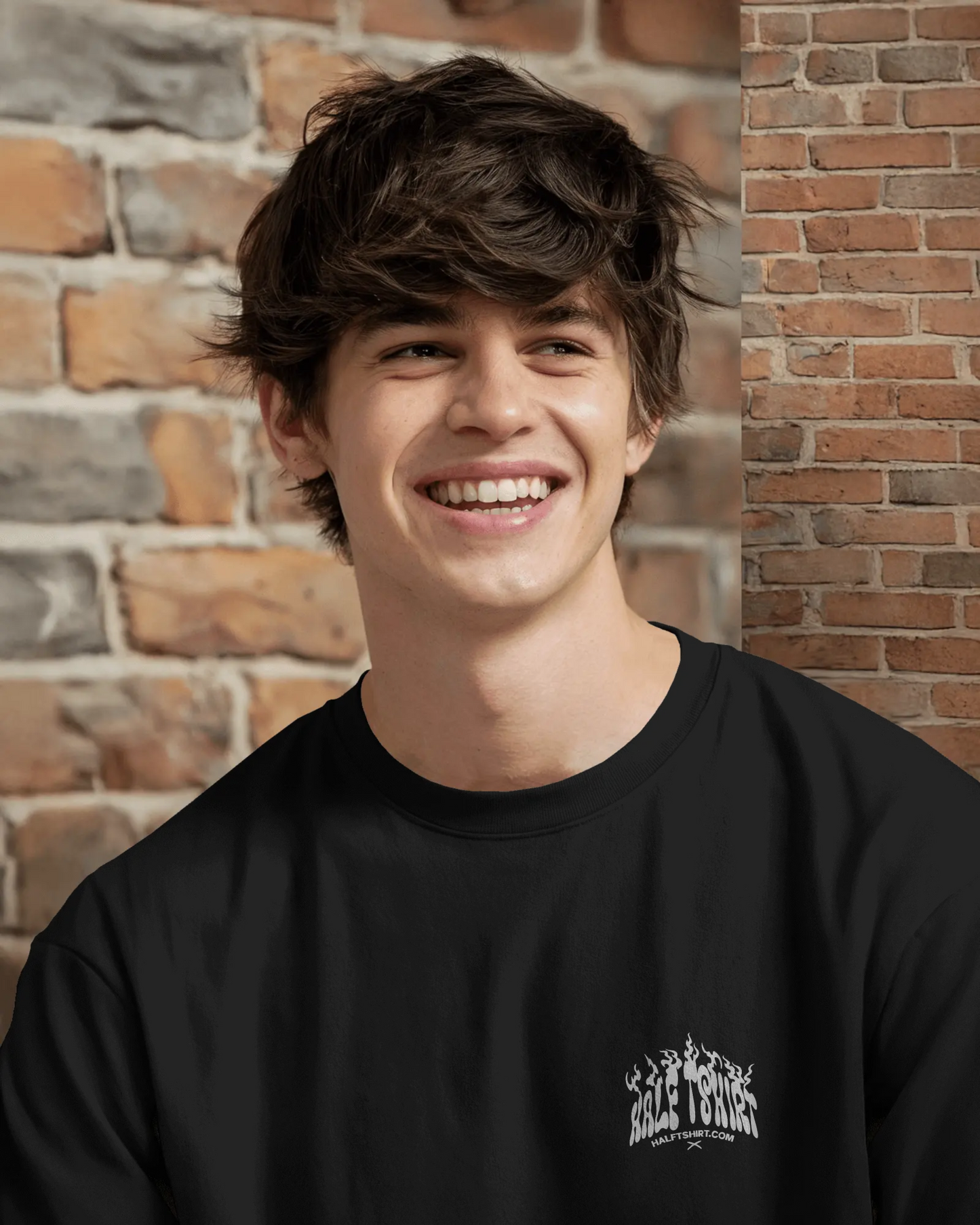 HALF TSHIRT - Logo Drip | Regular Fit T-shirt, Black
