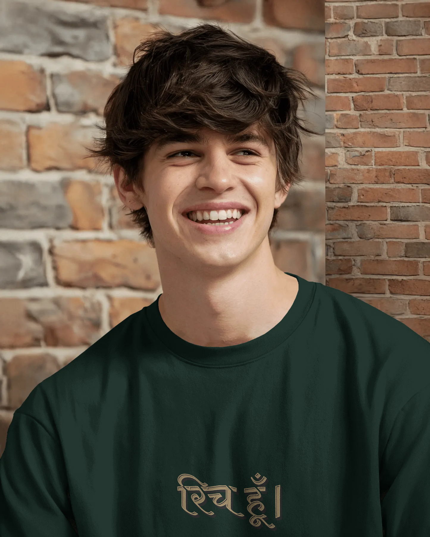 RICH HUN– No Cap, Just Factsc | Regular Fit tee 》Bottle Green tint
