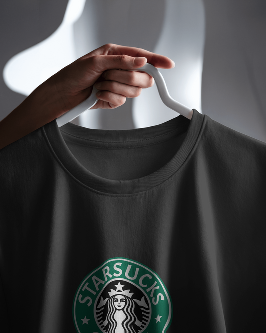 STARSUCKS – The Brewed Reality | Regular Fit tee ☆ Steel grey