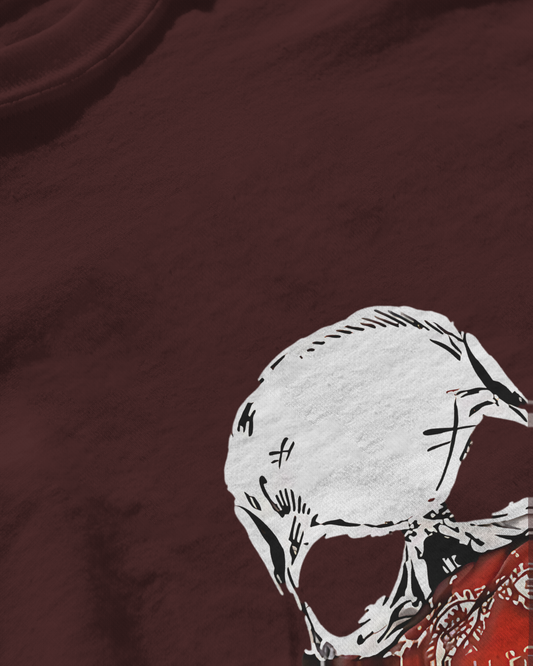 Outlaw Spirit – Bandana Skull | Regular Fit ♤ Coffee brown shade