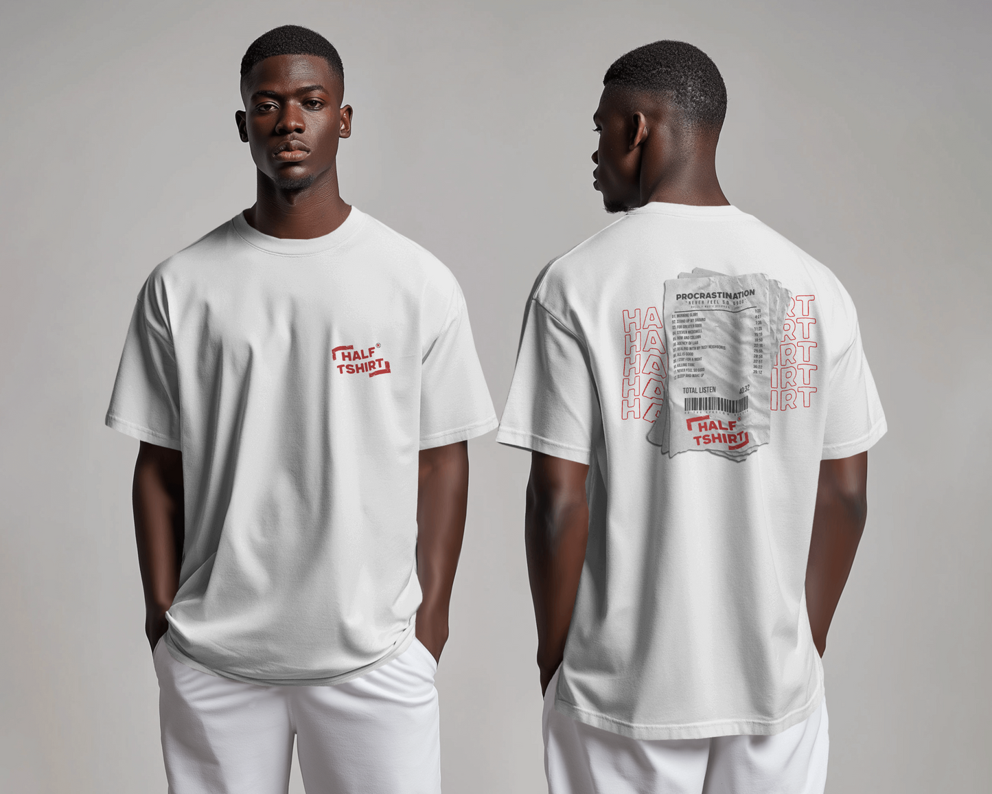 Procrastination – The Ultimate Playlist T-Shirt | Regular fit (Printed both sides)