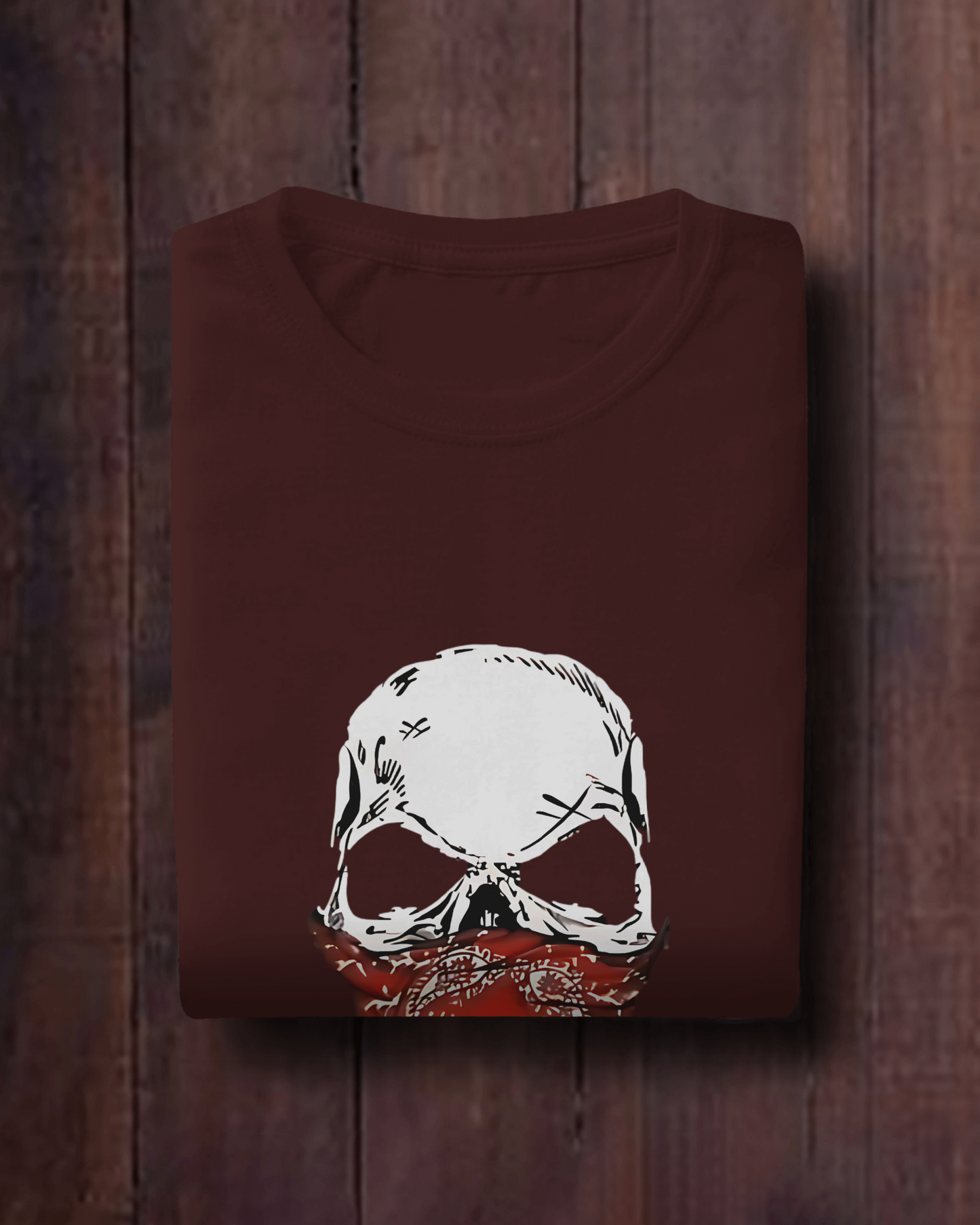 Outlaw Spirit – Bandana Skull | Regular Fit ♤ Coffee brown shade