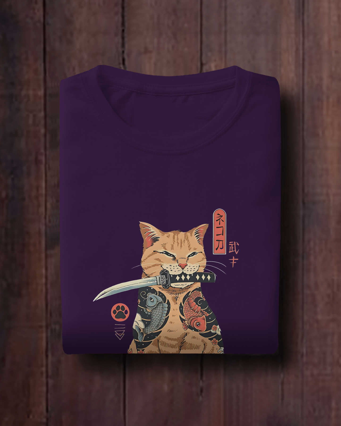 Samurai Stray: The Blade-Bearing Warrior | Regular Fit ♡ Purple shade