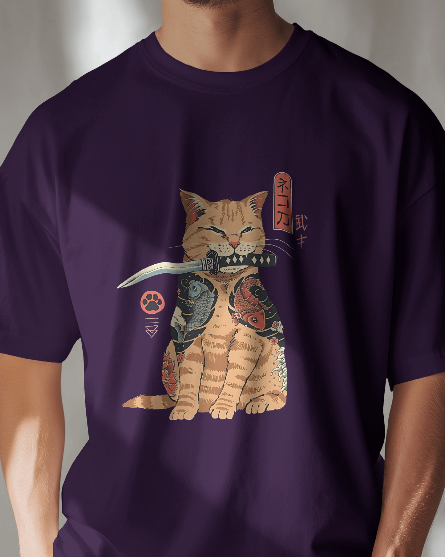 Samurai Stray: The Blade-Bearing Warrior | Regular Fit ♡ Purple shade
