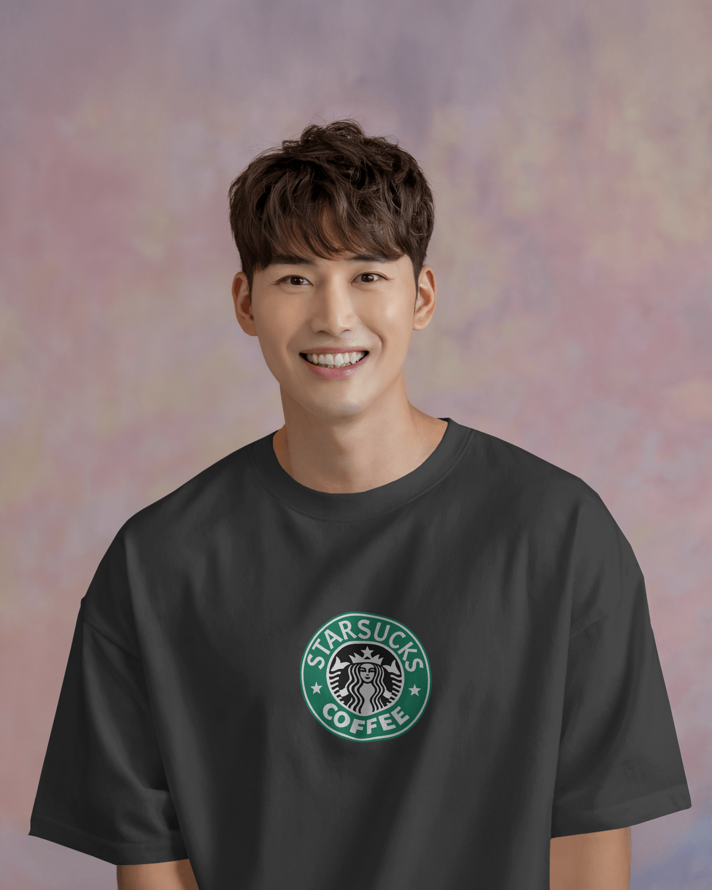 STARSUCKS – The Brewed Reality | Regular Fit tee ☆ Steel grey