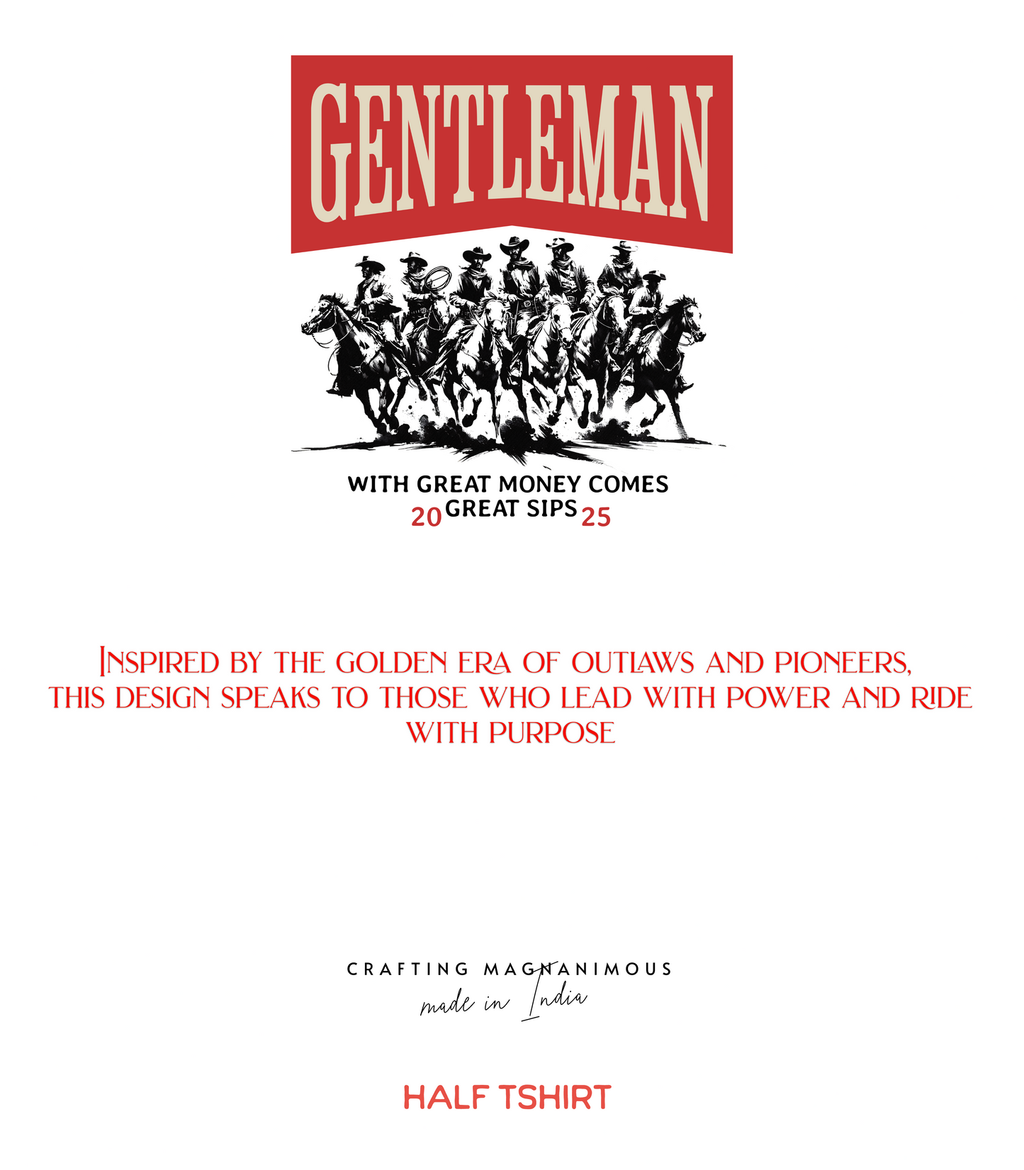 GENTLEMAN'S outlaw - Wild frontier ▪︎ Regular Fit tee