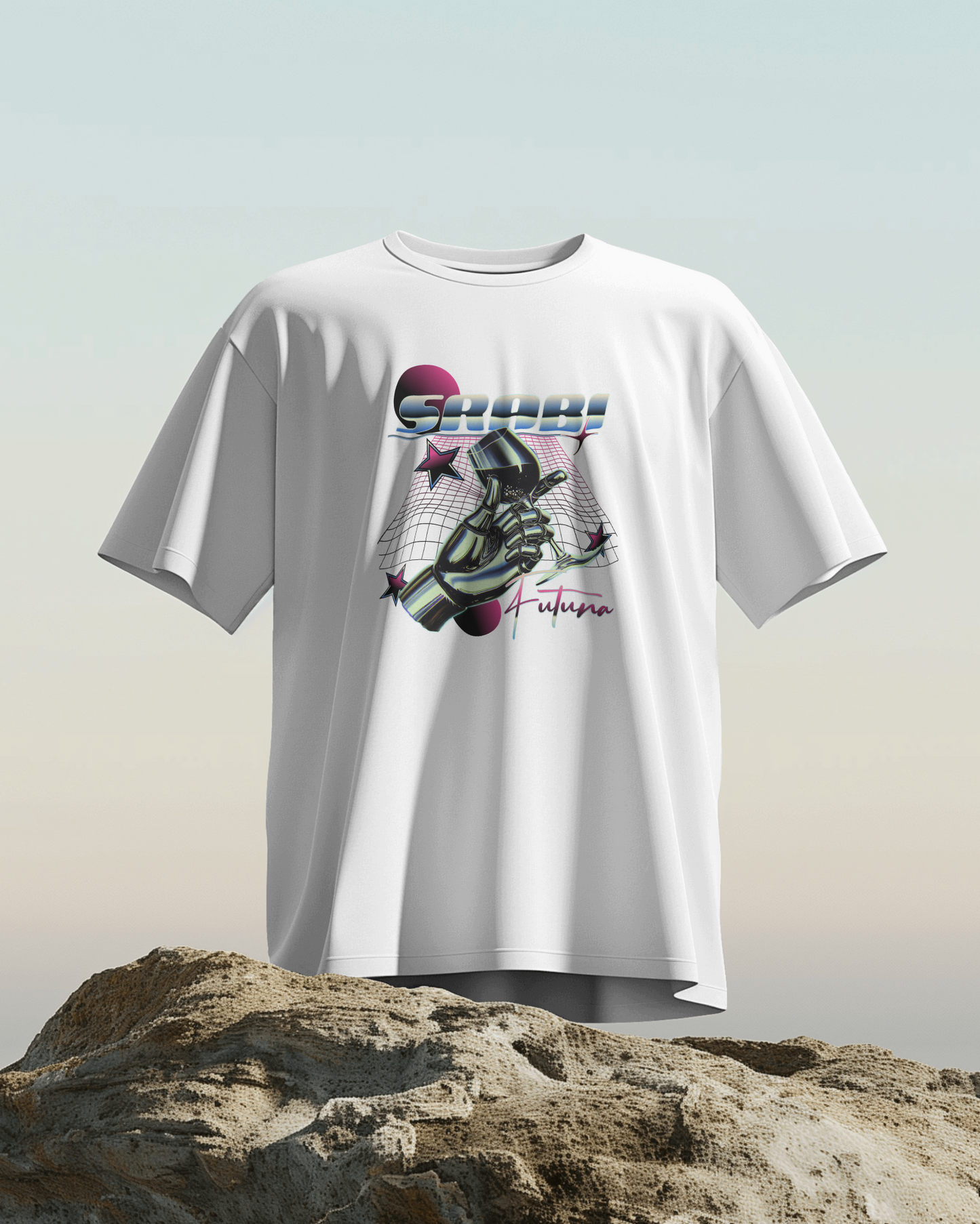 Neon Future Cheers | Regular Fit ☆ White shade