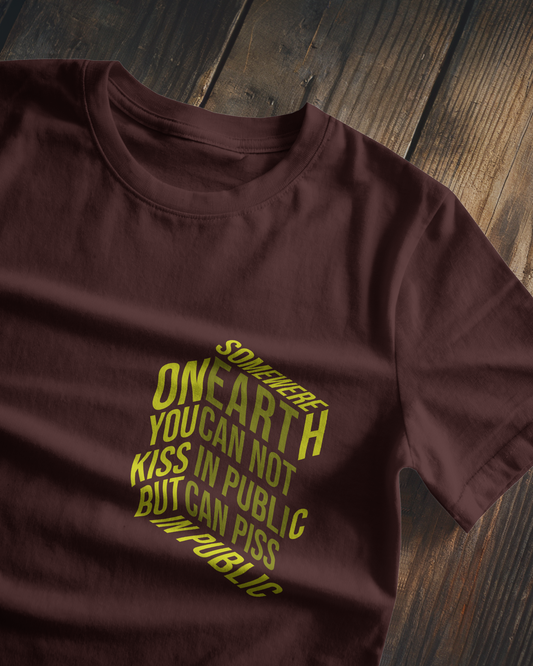 The Irony of Society | Regular Fit tee ☆ Coffee brown tint