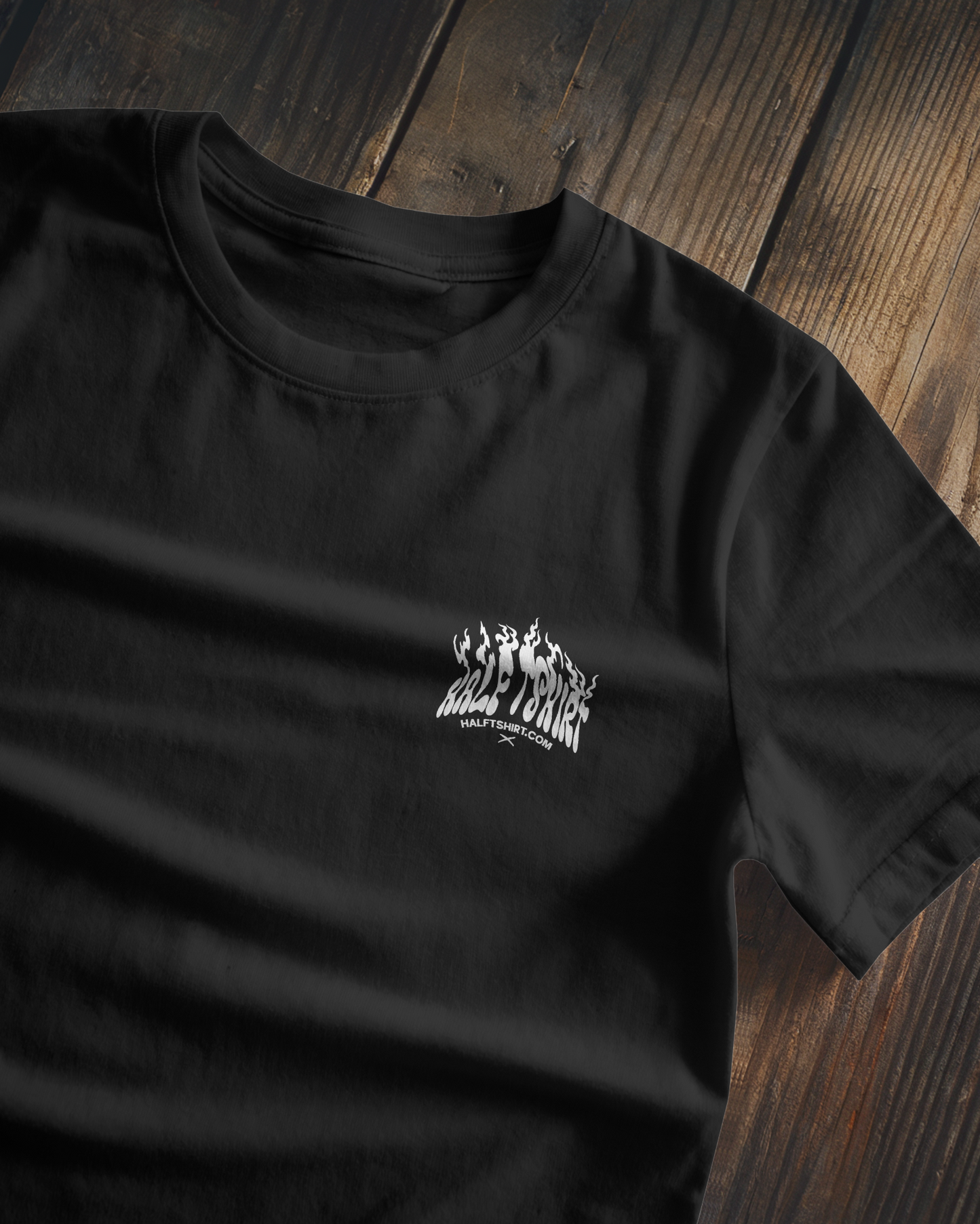 HALF TSHIRT - Logo Drip | Regular Fit T-shirt, Black