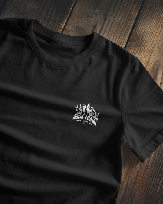 HALF TSHIRT - Logo Drip | Regular Fit T-shirt, Black