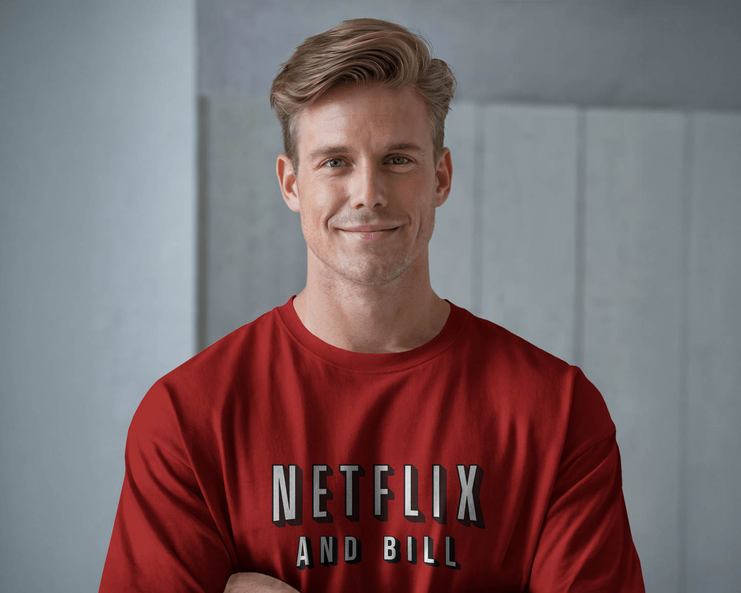 Netflix and Bill – Reality Checks | Regular Fit tee ⚡️ Red tint