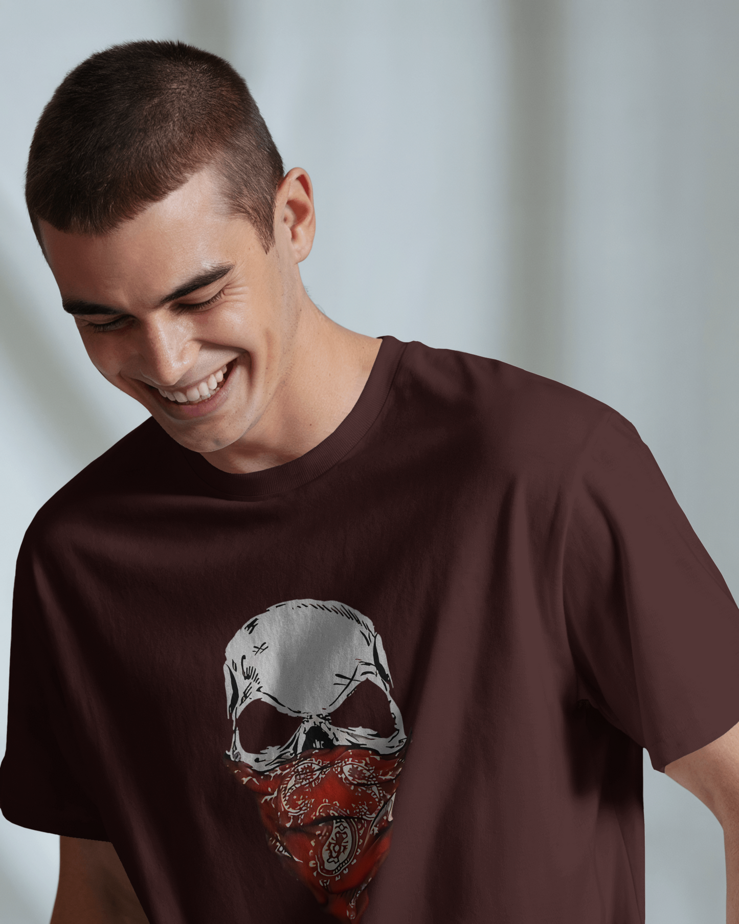 Outlaw Spirit – Bandana Skull | Regular Fit ♤ Coffee brown shade