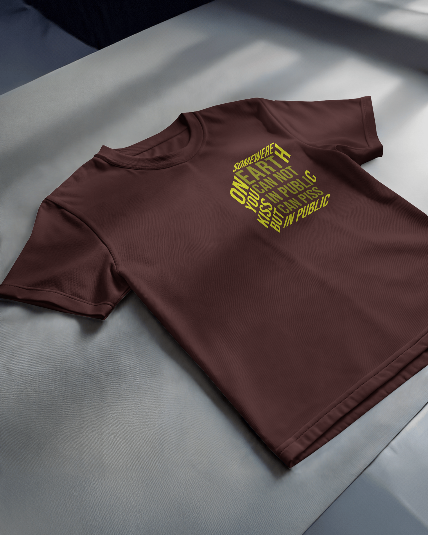 The Irony of Society | Regular Fit tee ☆ Coffee brown tint