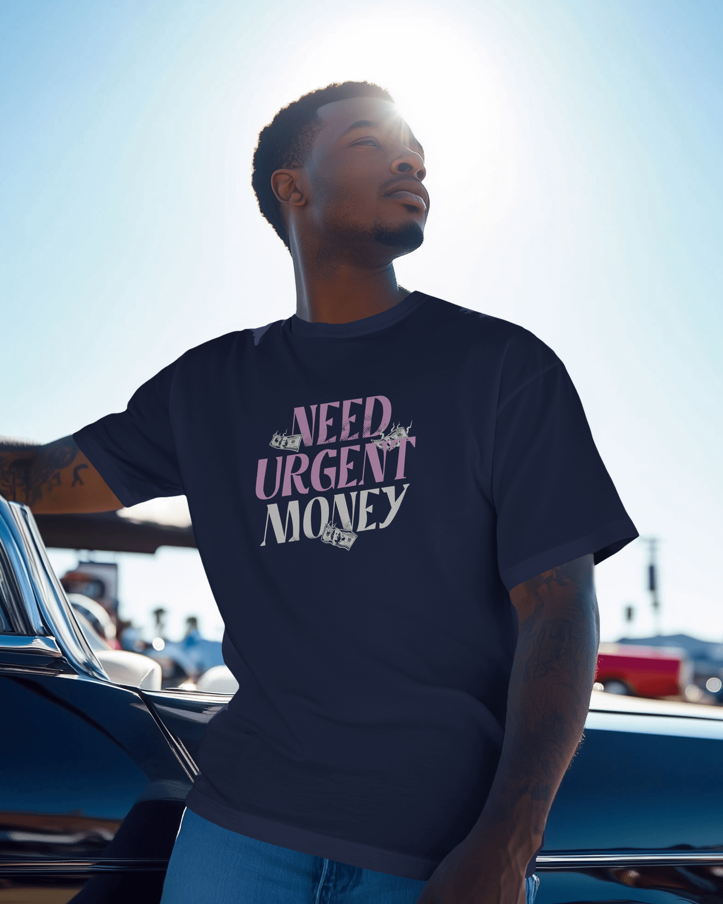 Need Urgent Money | Regular Fit ♡ Navy blue