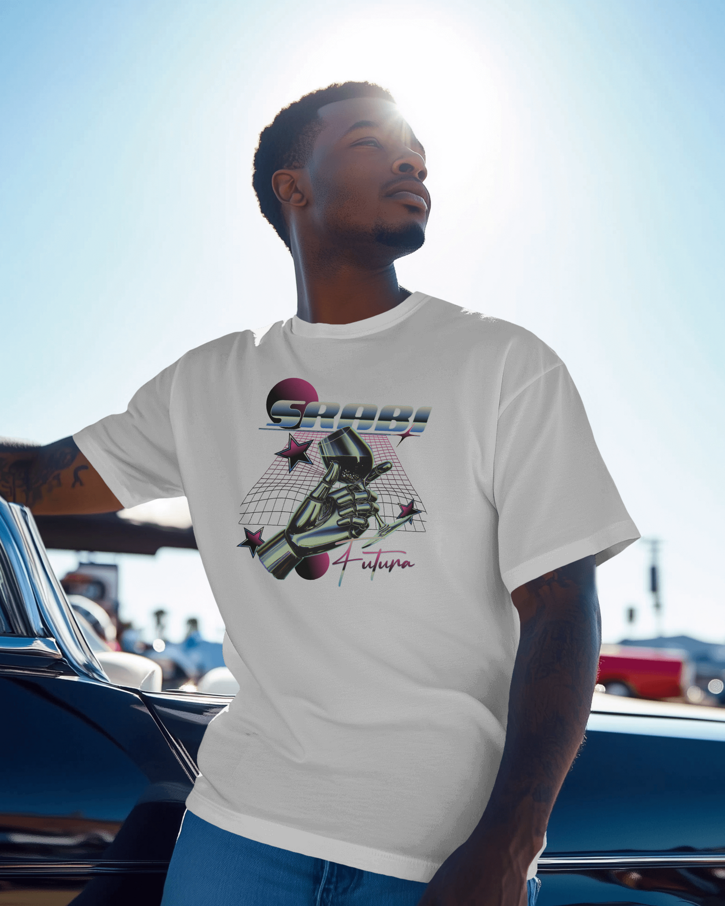 Neon Future Cheers | Regular Fit ☆ White shade