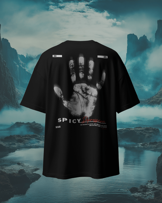 Spicy Depression : Softly Burning | Regular Fit tee ⚡️ Black tint