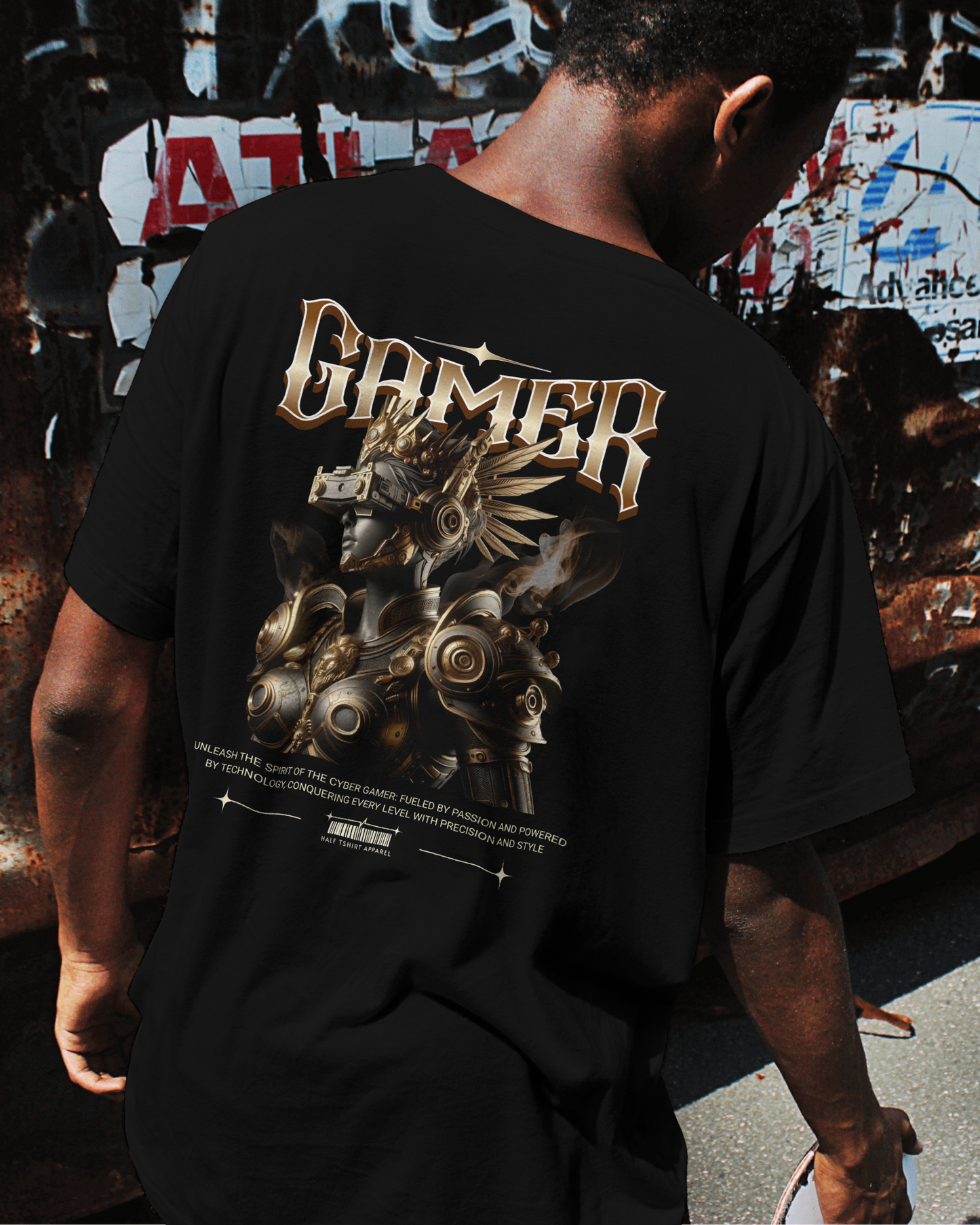 The Gaming Empire: Conquer Every Level | Regular Fit ☆ Back Print [Black]
