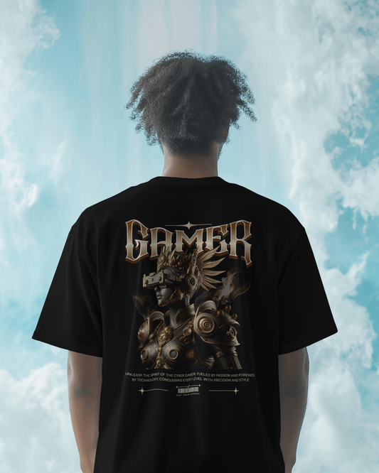 The Gaming Empire: Conquer Every Level | Regular Fit ☆ Back Print [Black]