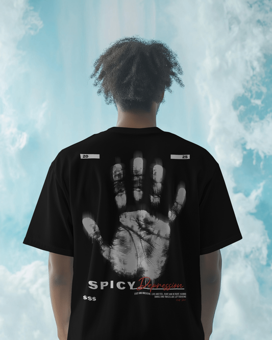 Spicy Depression : Softly Burning | Regular Fit tee ⚡️ Black tint