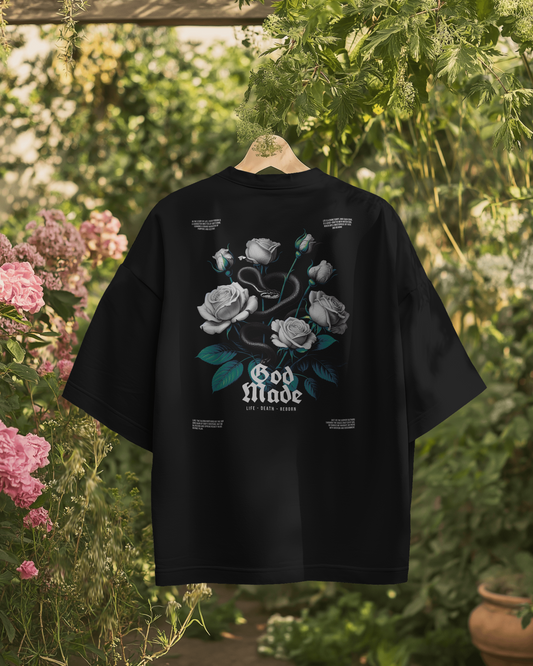God Made- Life death reborn | Regular Fit, Black