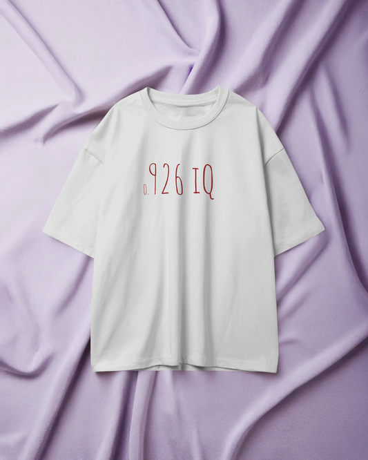 0.926 IQ : The Ultimate Flex | Regular Fit tee ♡ White tint