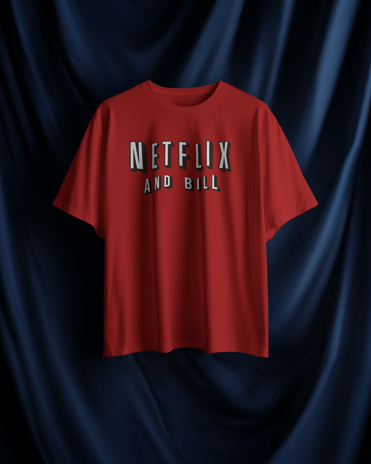 Netflix and Bill – Reality Checks | Regular Fit tee ⚡️ Red tint