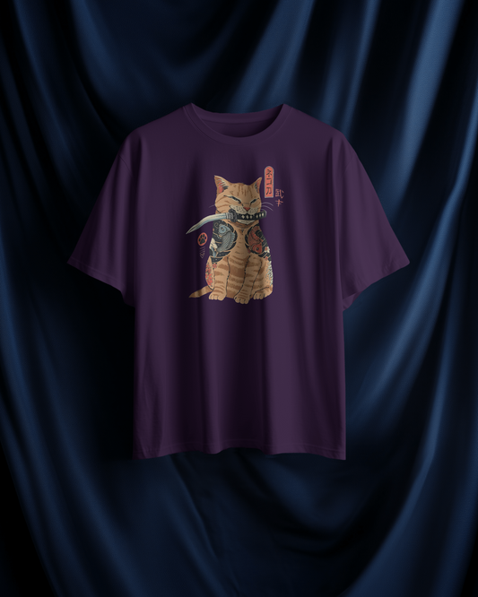 Samurai Stray: The Blade-Bearing Warrior | Regular Fit ♡ Purple shade