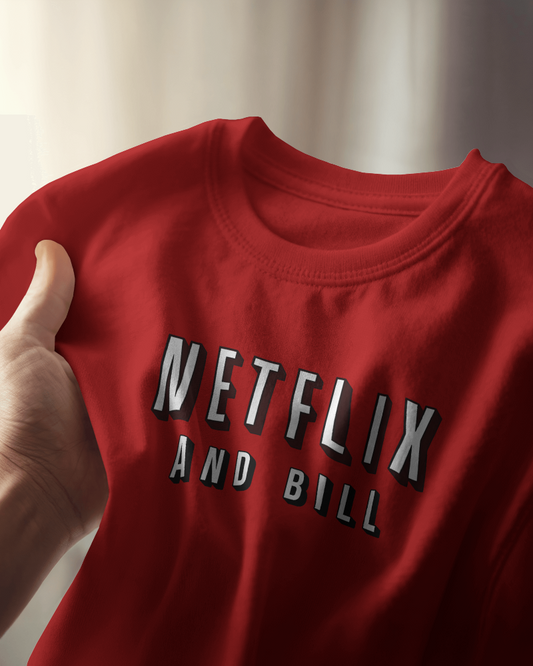 Netflix and Bill – Reality Checks | Regular Fit tee ⚡️ Red tint