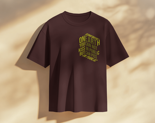 The Irony of Society | Regular Fit tee ☆ Coffee brown tint