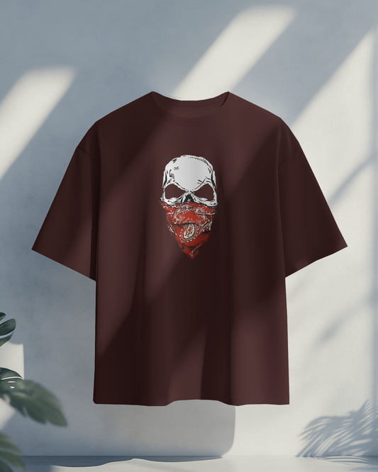 Outlaw Spirit – Bandana Skull | Regular Fit ♤ Coffee brown shade