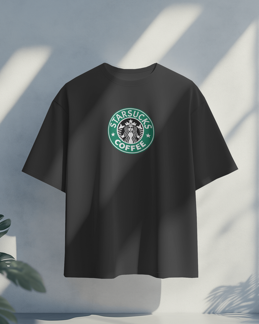 STARSUCKS – The Brewed Reality | Regular Fit tee ☆ Steel grey