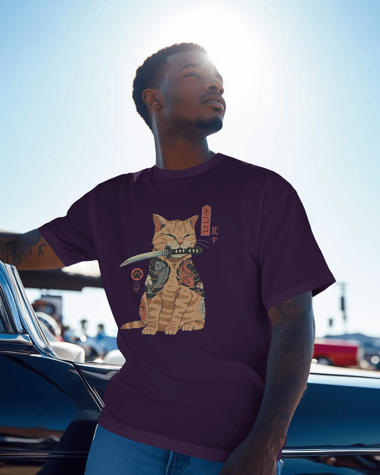 Samurai Stray: The Blade-Bearing Warrior | Regular Fit ♡ Purple shade